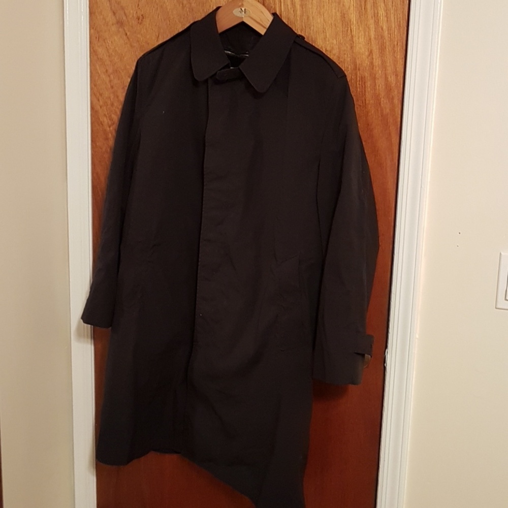 Military Style Raincoat w/ Removable Liner 44S EUC